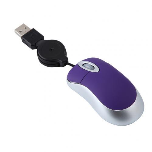 Universal- Teleskop 3 Tasten 1600DPI Computer Laptop USB Optische Mini Verdrahtete Maus: LILA