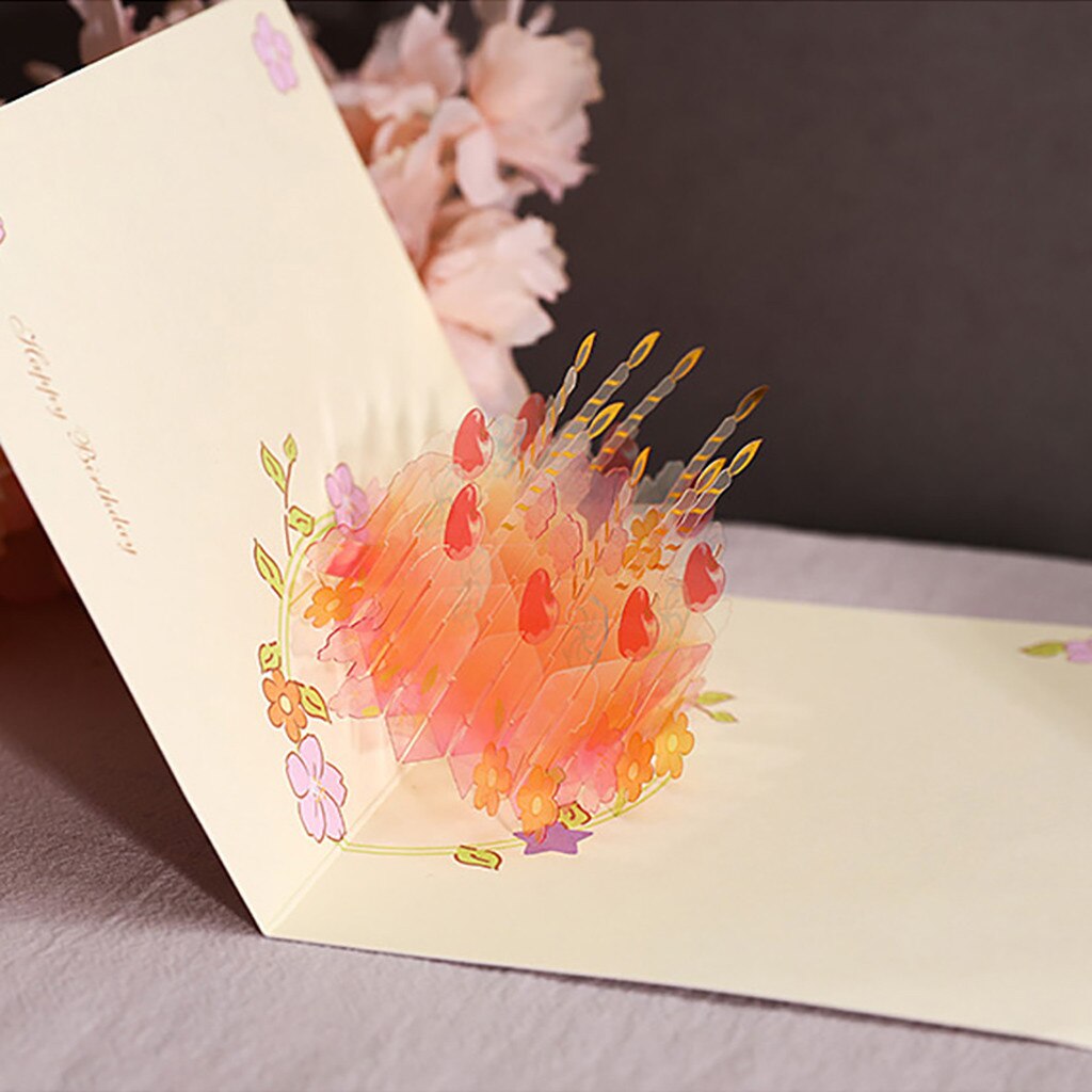 Tarjetas 3d Up para San Valentín, feliz cumpleaños, tarta de cristal, tarjeta de felicitación, feliz cumpleaños, tarjetas de felicitación de aniversario
