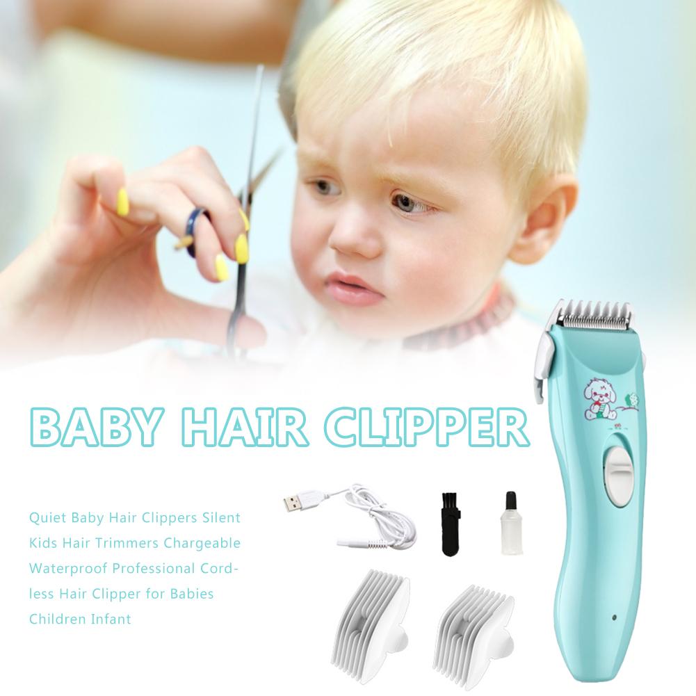 Ruhig Baby Haar Schermaschinen Stille freundlicher Haar Trimmer Aufladbare Wasserdicht Professionelle kabellos Haar Haarschneidemaschine Für Babys freundlicher