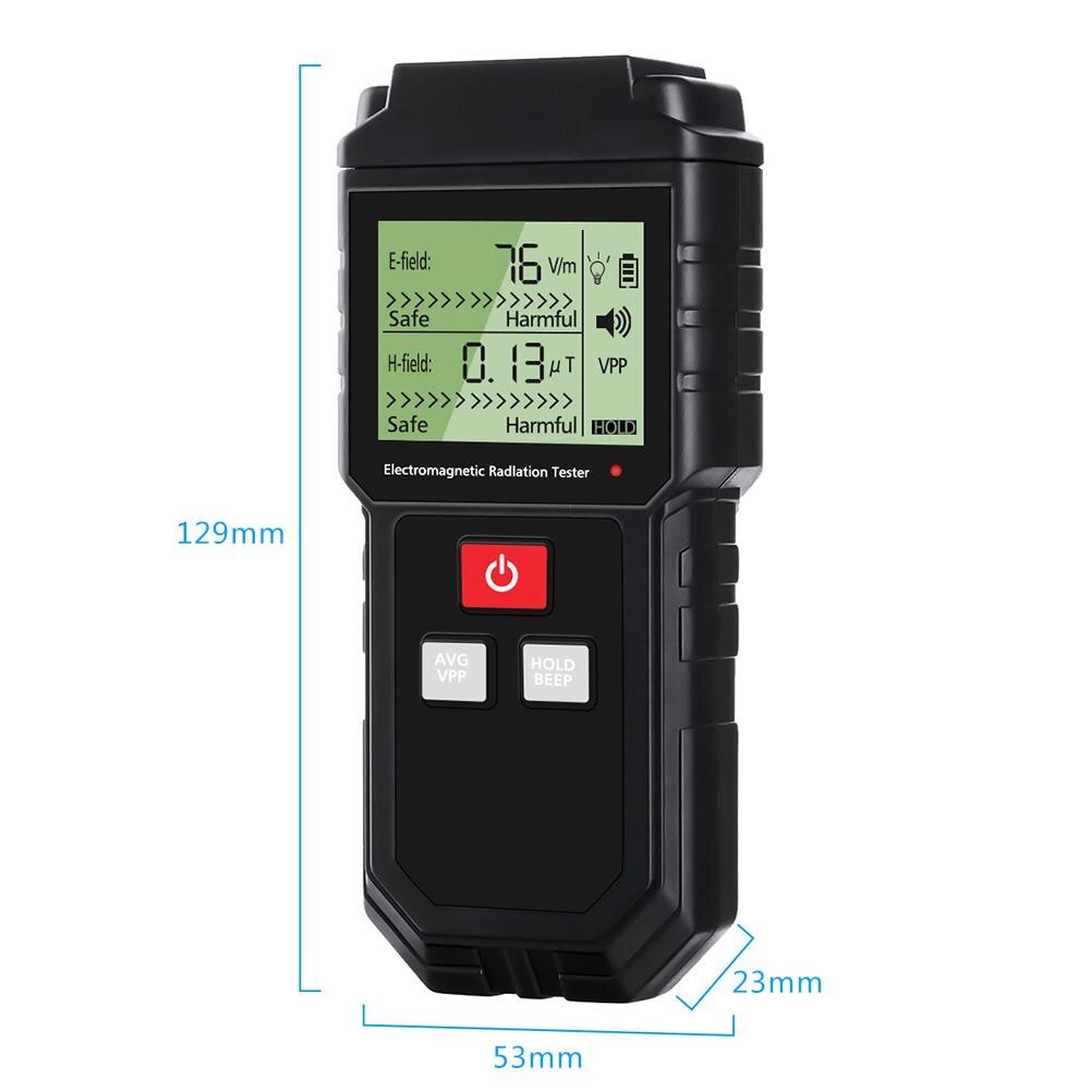 Handheld Electromagnetic Radiation Tester Electric Field Magnetic Field Dosimeter Measurement for Computer Phone