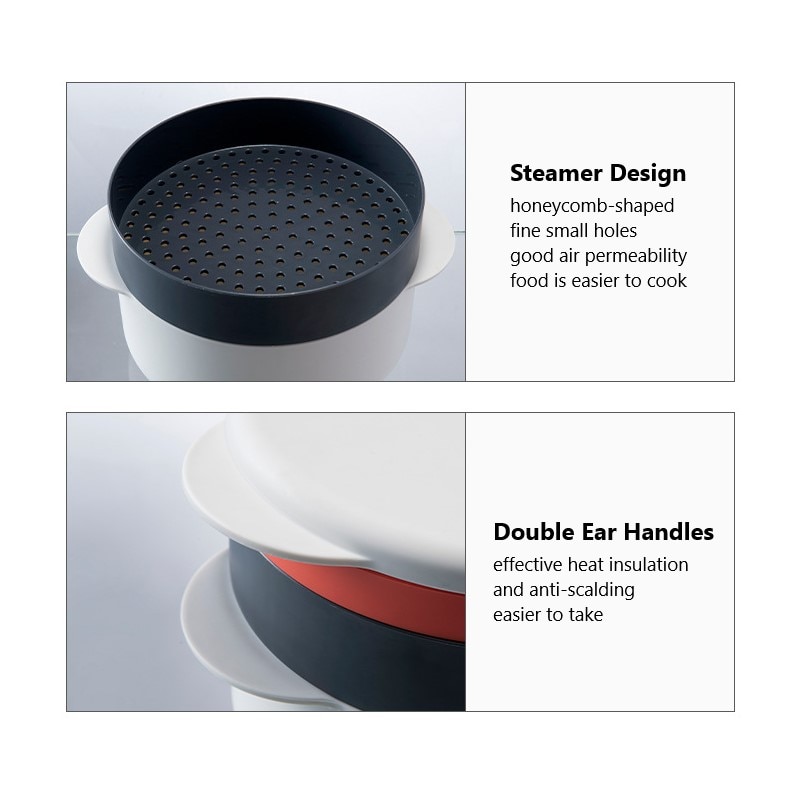 Microwave Oven Steamed Vegetable Container Four-in-one Steamer Rice Cooker Heating Multi-layer Steamer Steamer Rice Steam Box