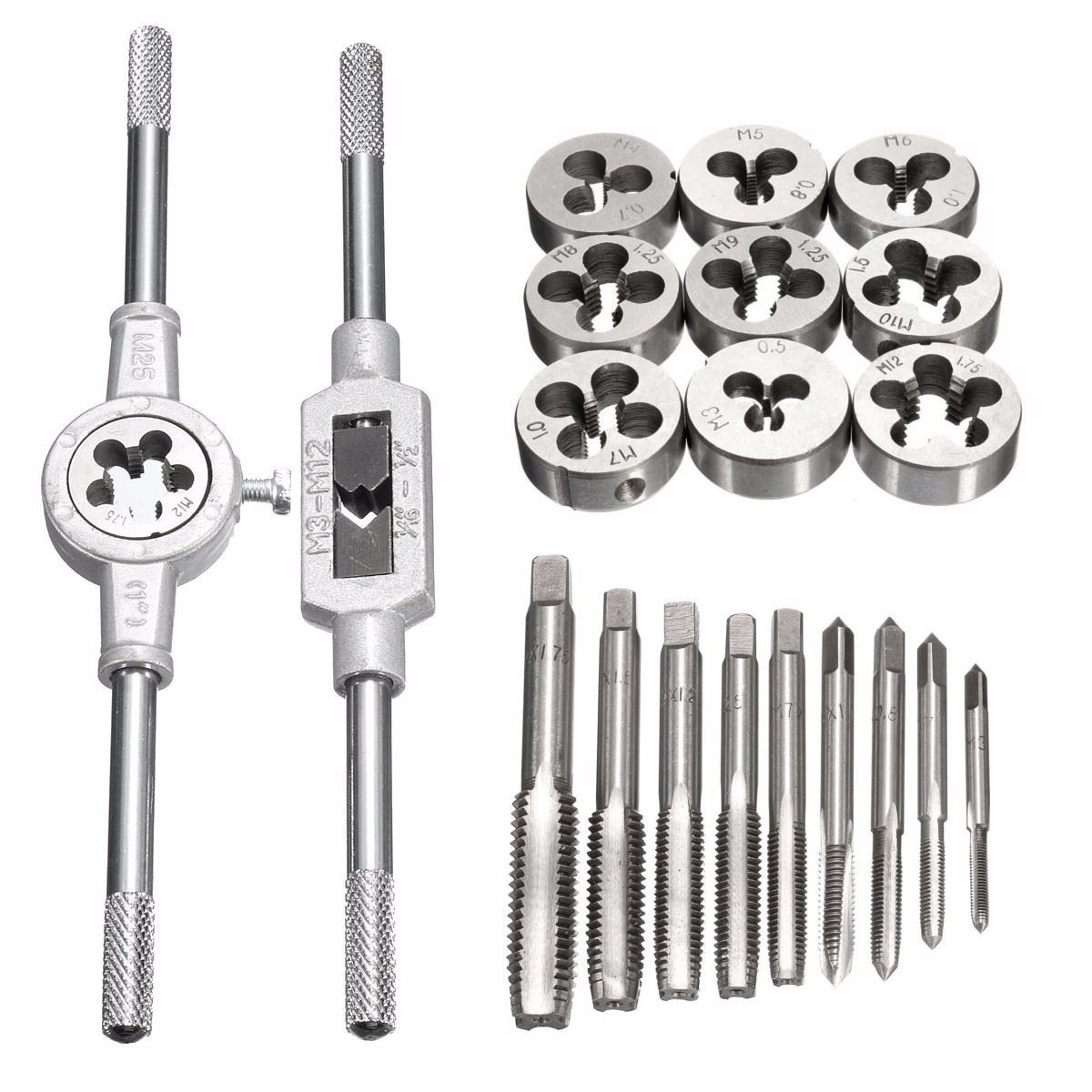 8/12/20 Stuks Metrische Hand Tappen Set M3-M12 Schroefdraad Stekkers Rechte Taper Ruimer gereedschap