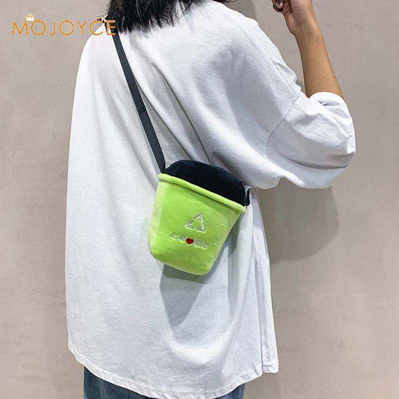 Creativo Borse a Spalla Donne Catena 3D spazzatura-Lattine di Borse A Tracolla di Flanella Borsa Dei Soldi ottavino Borse a Spalla Dropshipping