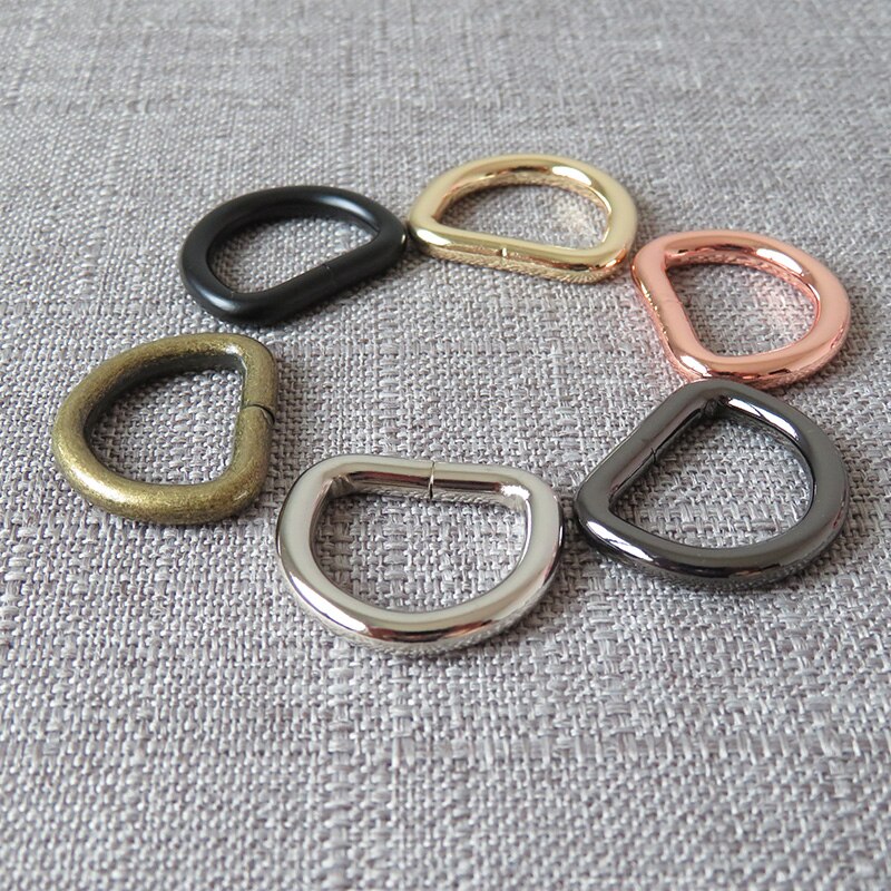 10 stuks 20mm metalen d-ring riemgesp tas kat hond halsband riem harnas naaiaccessoires tasriemen sterke hardware