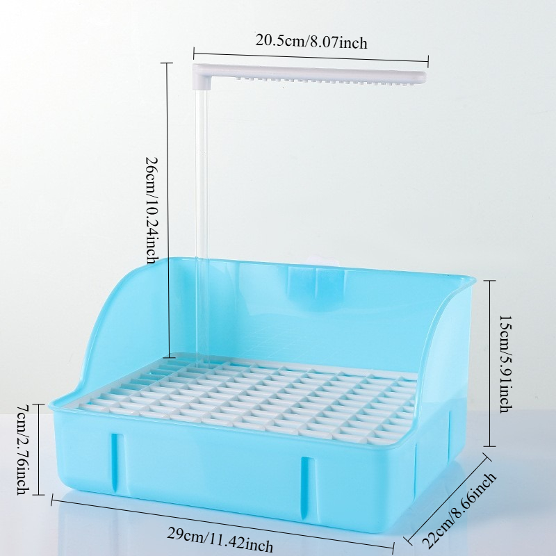 Vogel elektrische badkuipen regenbak automatisch circulerend water voor grasparkieten, pioen, valkparkieten en zonnekappen: Blauw