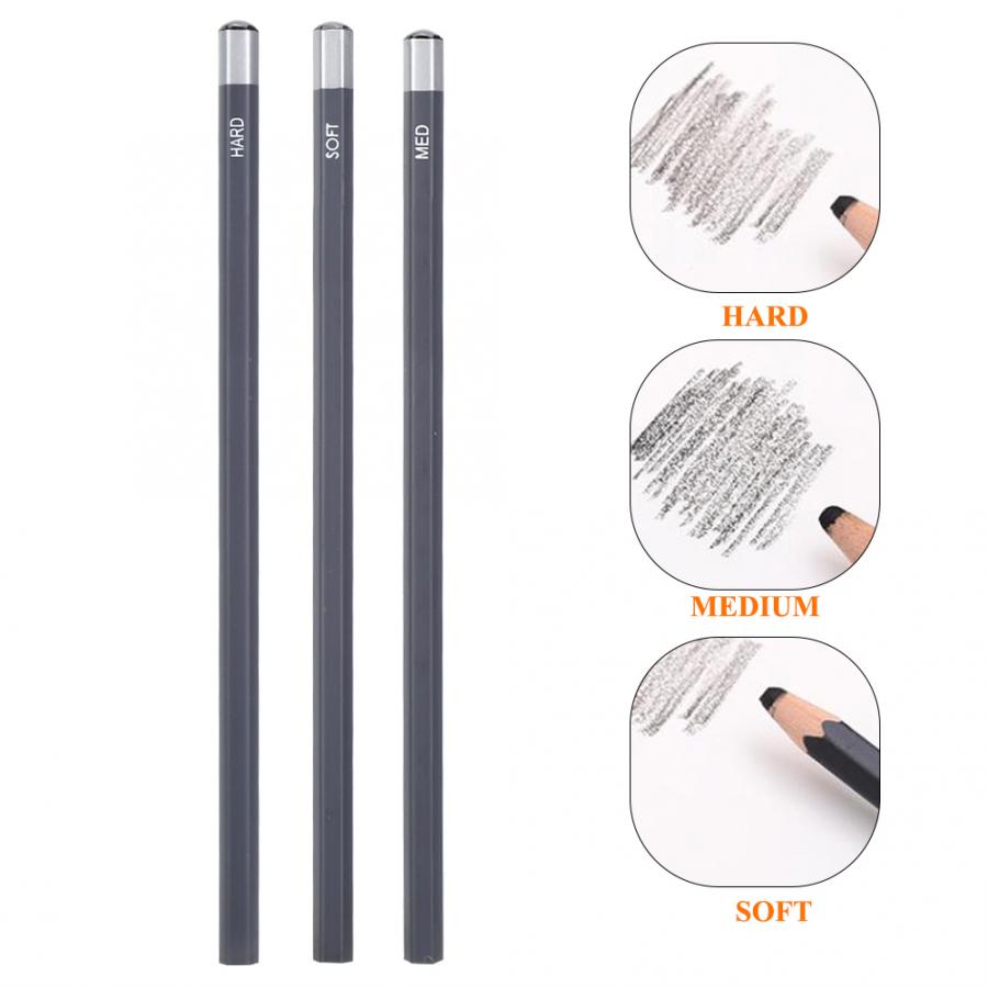 12Pcs Sketch Pencil Wood Soft/Medium/Hard Painting Pen Drawing Stationery Art Supplies Sketching Tool