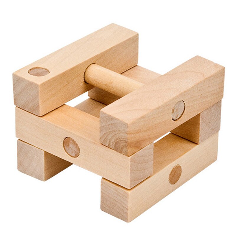 Rompecabezas de madera para niños, juguete de 27 tipos, 3D Kong, con cerradura china, tradicional, cubo intelectual clásico, juguete educativo: No 55