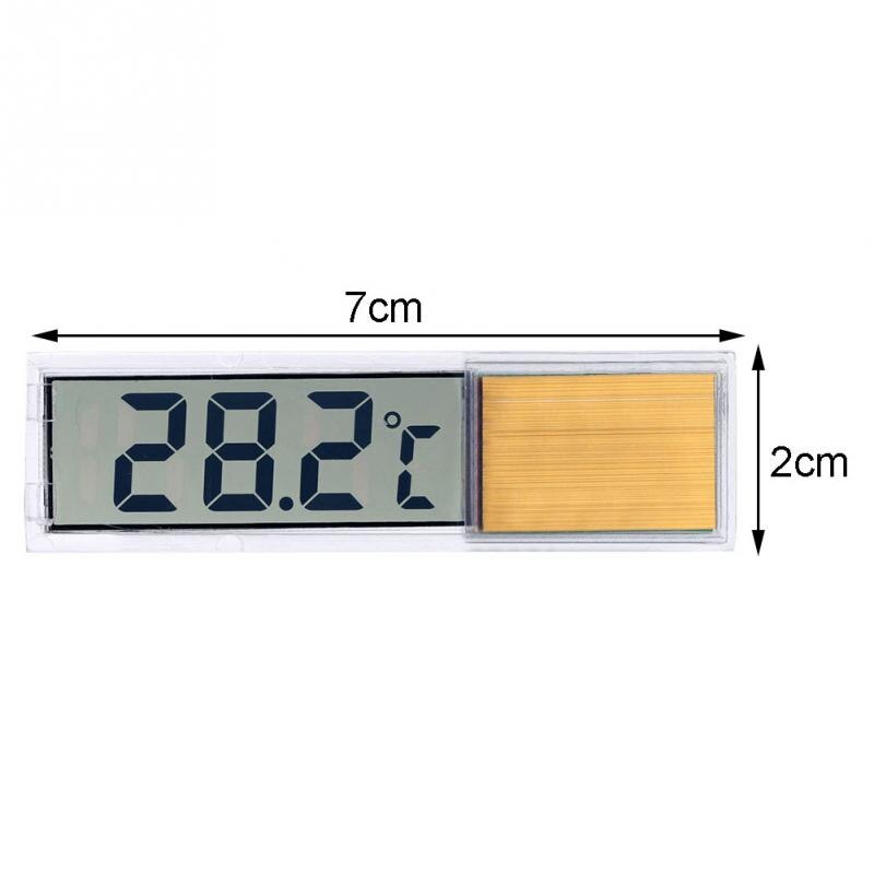 Plast metal 3d digital elektronisk akvarie termometer akvarium temp meter guld sølv