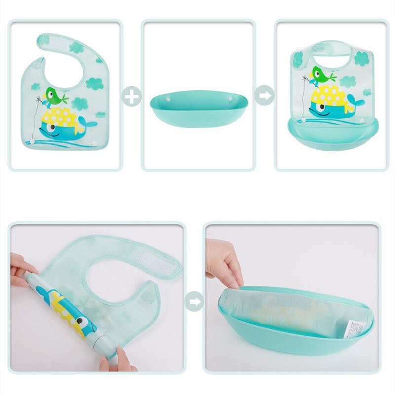 Babadores do bebê à prova dwaterproof água silicone alimentação do bebê saliva toalha recém-nascido dos desenhos animados aventais babadores do bebê ajustável avental de alimentação saliva bandana