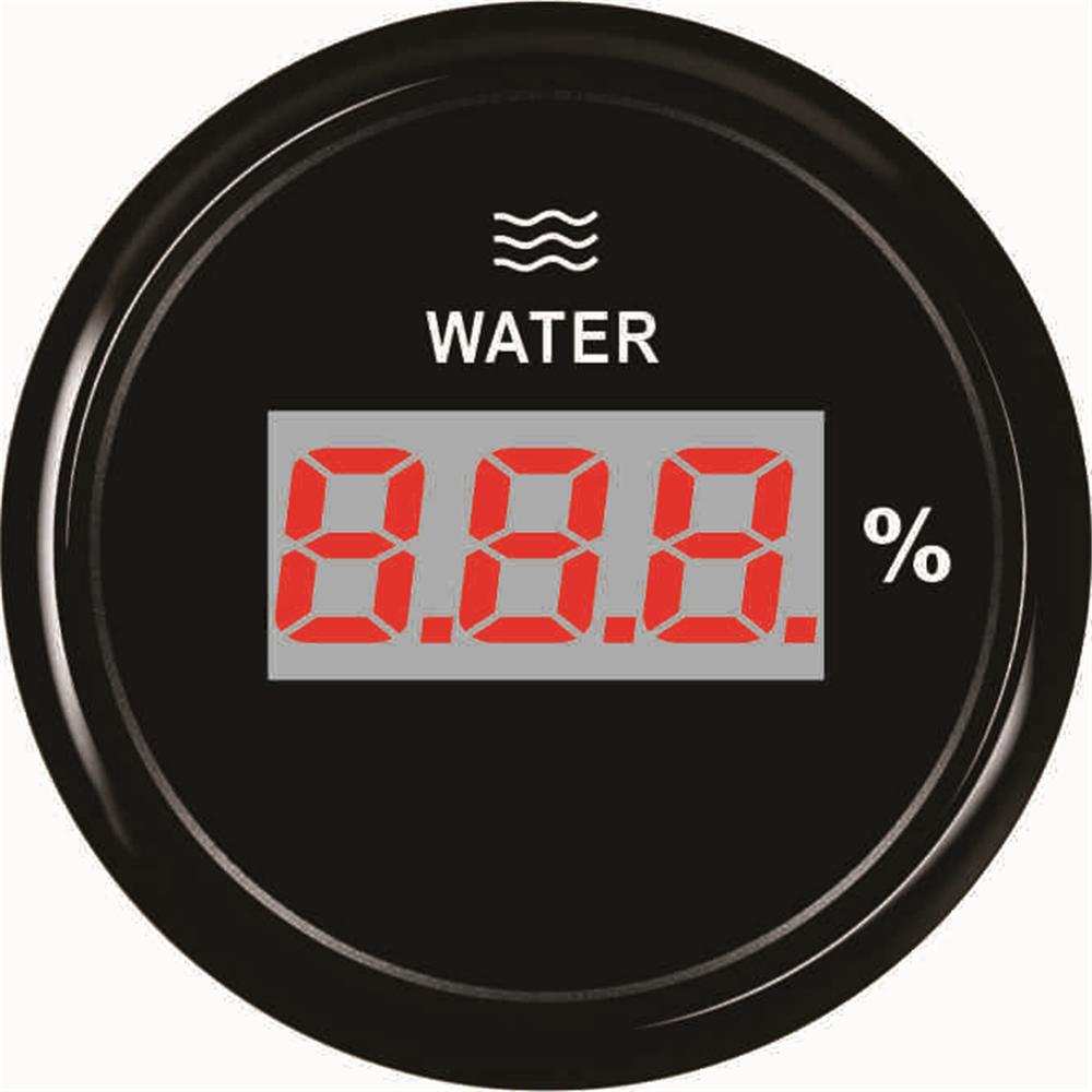 1pc 0-190 ohm indgangssignal vandstandsmålere 52mm vandtætte digitale vandstandsmålere 240-33 ohm til motorvogn motorcykelbåd