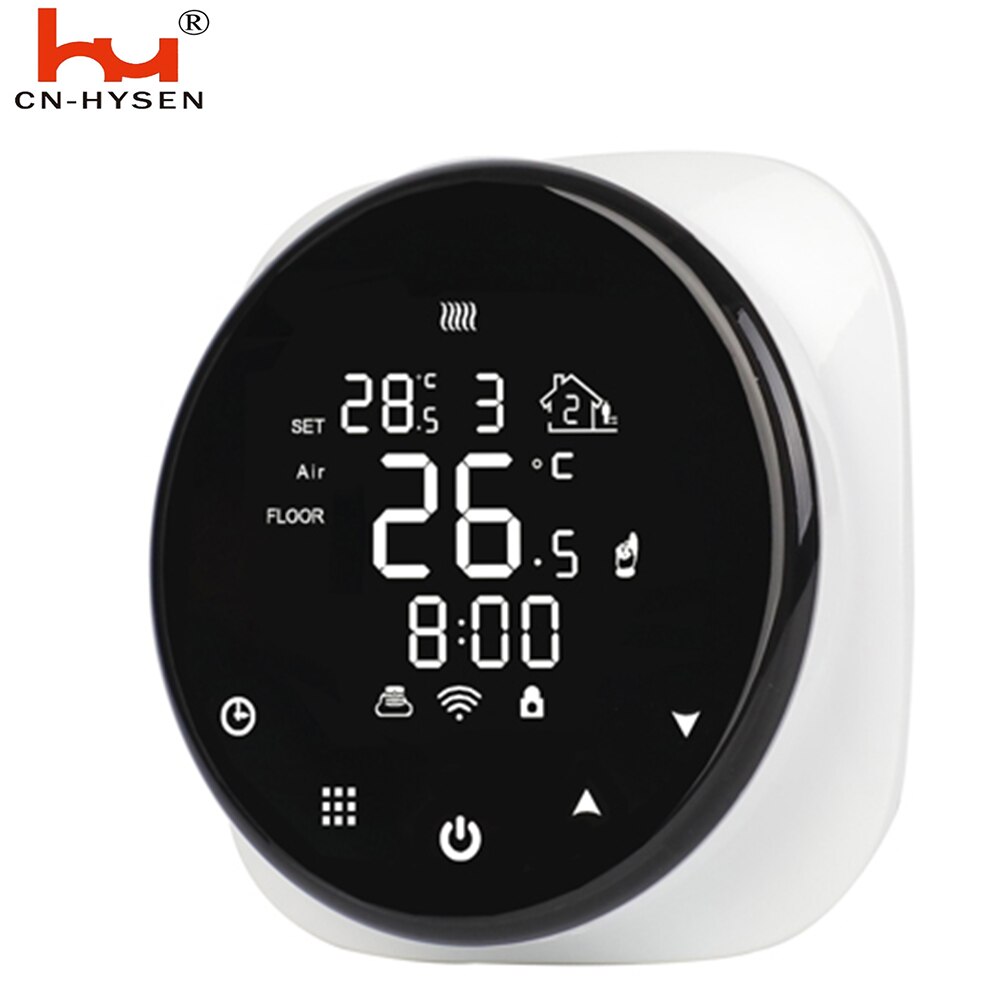 Termostato redondo Digital de gran pantalla táctil HY316 HYSEN controlado por Smart Life Alexa Google IFTTT