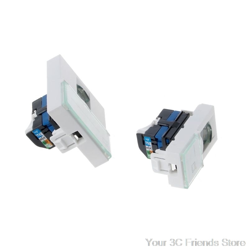 CAT6 Network Module Information Socket RJ45 8P8C Connector Adapter Keystone Jack Standard Wall Plate Ju29 20