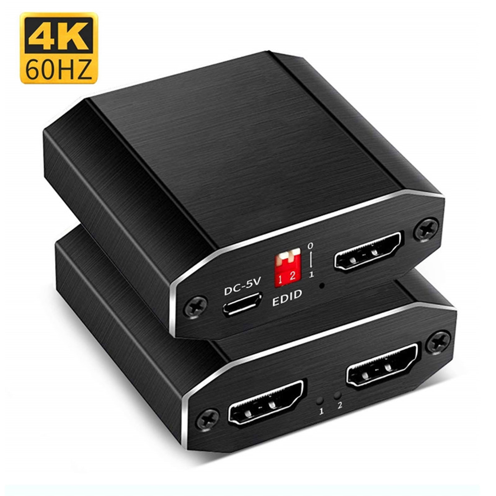4K@60Hz HDMI-Compatible Displays Splitter Switch 1 In 2 Out With Scalar High Speed HDMI-Compatible Cable Support HDCP 2.2