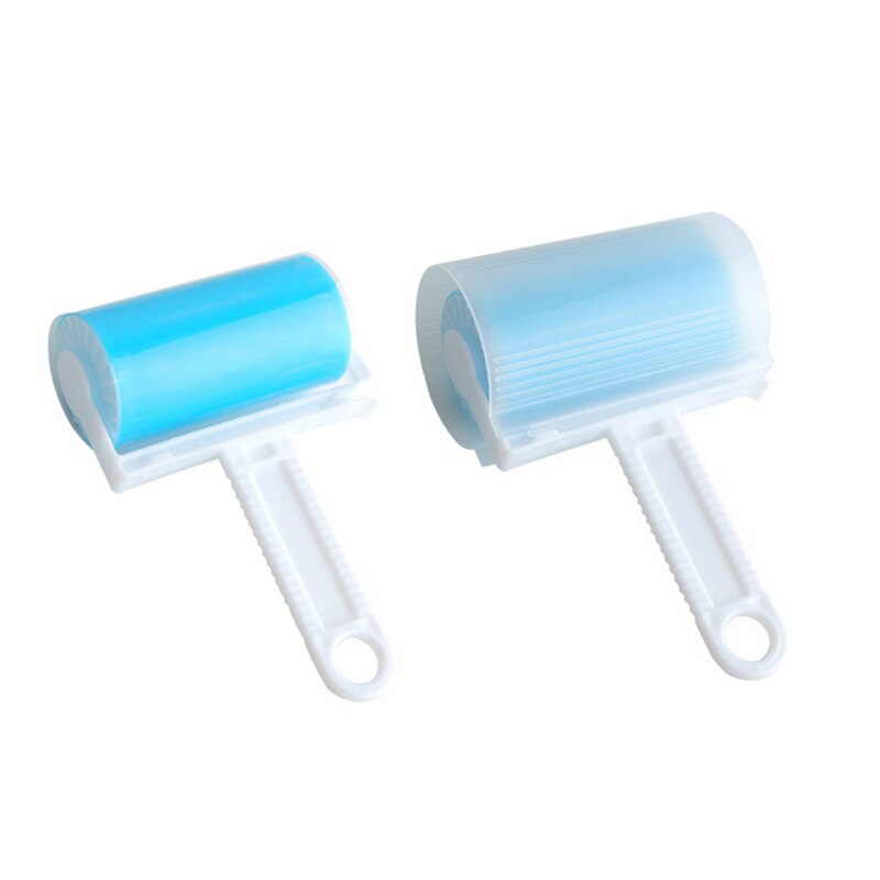 1pc Portable Washable Anti-Static Clothes Dust Removal Sticky Hair Tumble Lint Rollers for Wool Clothing Bedding with Cover