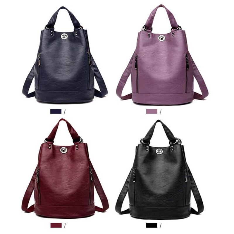 Mode Vrouwen Pu Lederen Rugzak Jeugd Rugzakken Voor Tienermeisjes Vrouwelijke School Schoudertas Rugzak