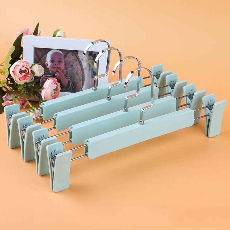 Neue 10 stücke Hosen Aufhänger Closet Organizer Hosen Kleiderbügel Flache Haken Rock Unterwäsche Aufhänger Kleidung Rack Trocknen Kleiderschrank Lagerung
