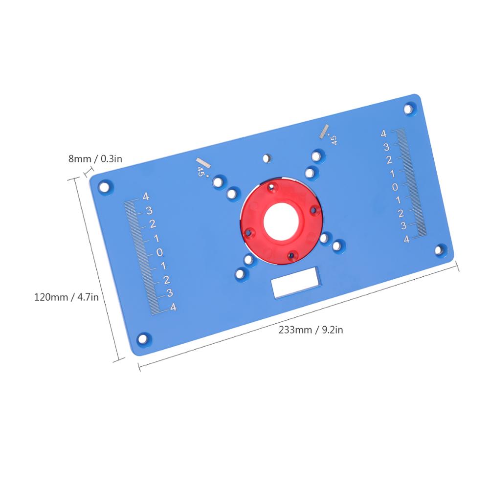 Legering overfres bord innleggsplate styrebord til fresing graveringssag maskin trebearbeidingsbenker freser bord tre vippeplate