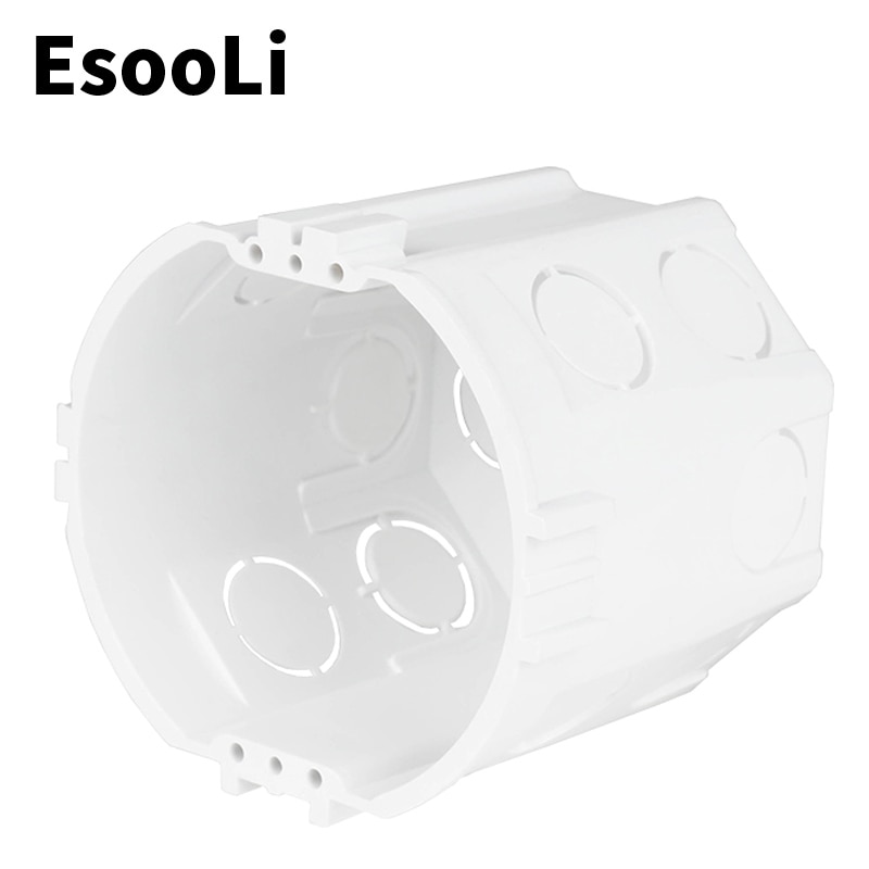Esooli eu europeisk standard 73*62mm kassett universell väggmonteringsbox för väggbrytare och uttag bakbox pop