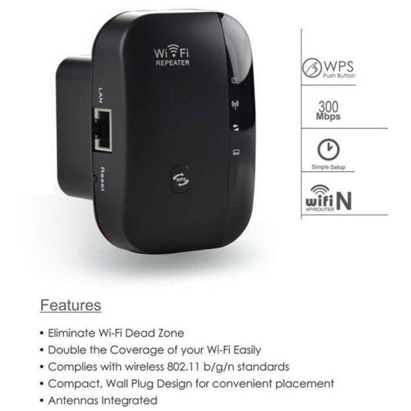 Wifi Repeater Wifi Extender 300Mbps Versterker Wifi Booster Wi-fi Signaal 802.11N Lange Afstand Draadloze Wifi Repeater Access Point