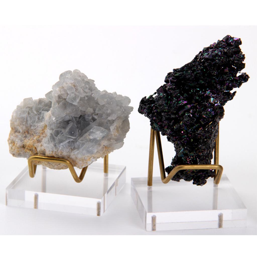 Akryl hylde sten krystal klynge stativ base bolig dekoration mineral prøve desktop display hylde stativ