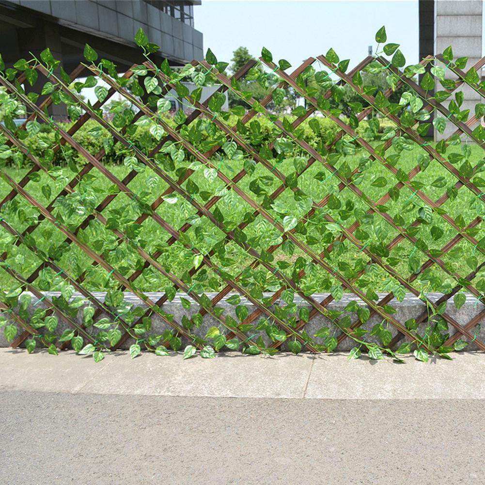 Adjustable Retractable Fence Artificial Leaf W0q6