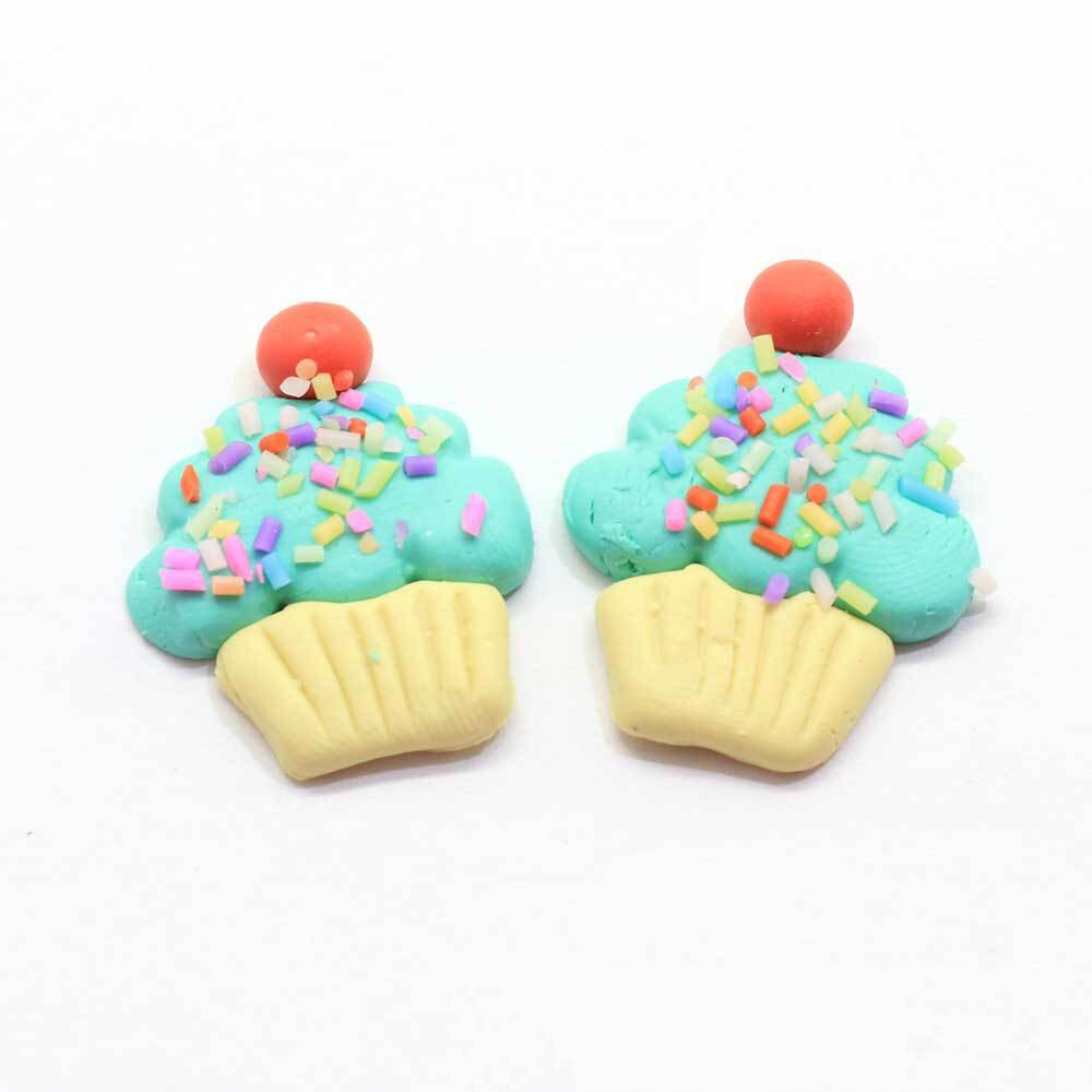 10 Uds. De arcilla polimérica Kawaii en miniatura para manualidades, cabujones con parte trasera plana para pastel de caramelo, ajuste el teléfono, accesorios de bricolaje: 6x24x28mm: green