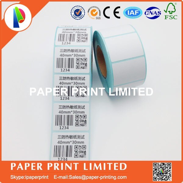 1 rolle 40*30mm 40 30 4x3 cm Thermische aufkleber papier * 800 blätter barcode druck papier papier bar code label druck papier