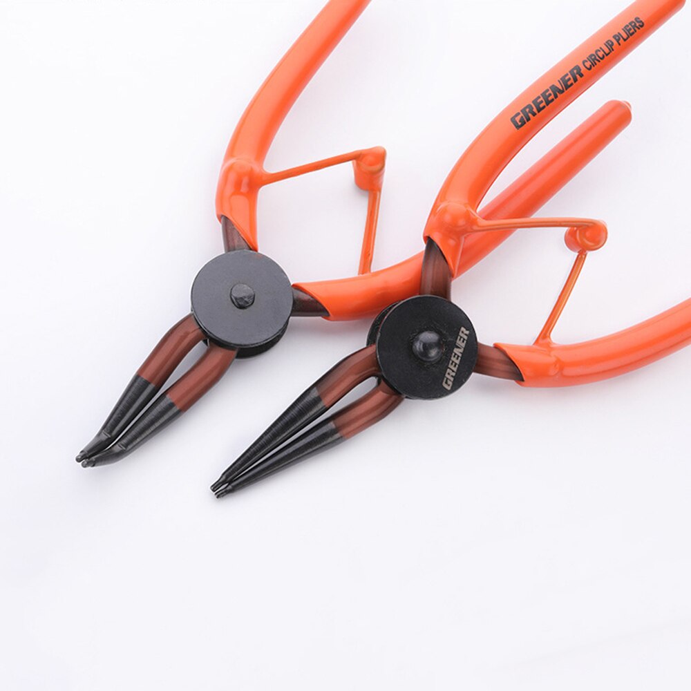 7Inch Snap Ring Pliers Set Heavy Duty Internal/External Circlip Pliers Kit with Straight/Bent Jaw for Ring Remover Retaining