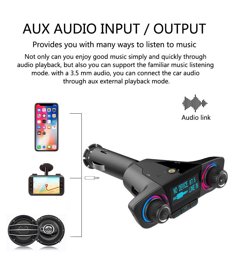 FM Transmitter Aux Modulator BT06 Bluetooth 4.0 Car Audio MP3 Player Hands-Free Car Kit Wireless Radio Audio Adapter Charger