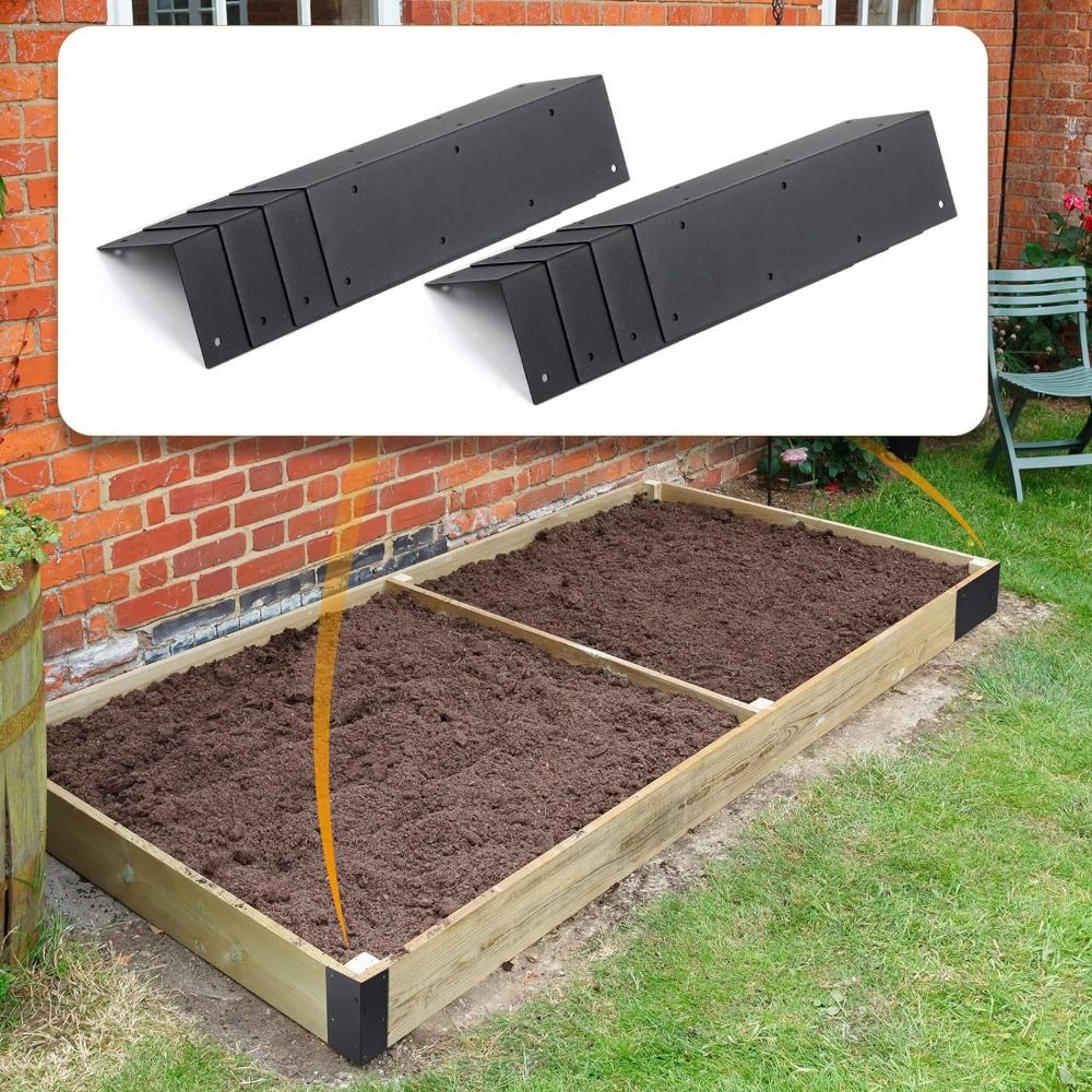 Metall Garten bett Eck halterung mit Schrauben rostfreie Garten bett Eck halterung Stecker 90 Grad Kanten befestigungs halterung