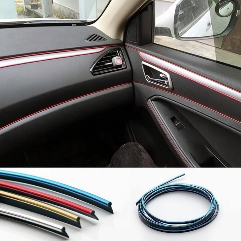 5m doe-het-zelf strips auto interieur lijst deurlijn ventilatiepaneel styling tape decoratie auto deur beschermer strip bescherming rand strips sticker