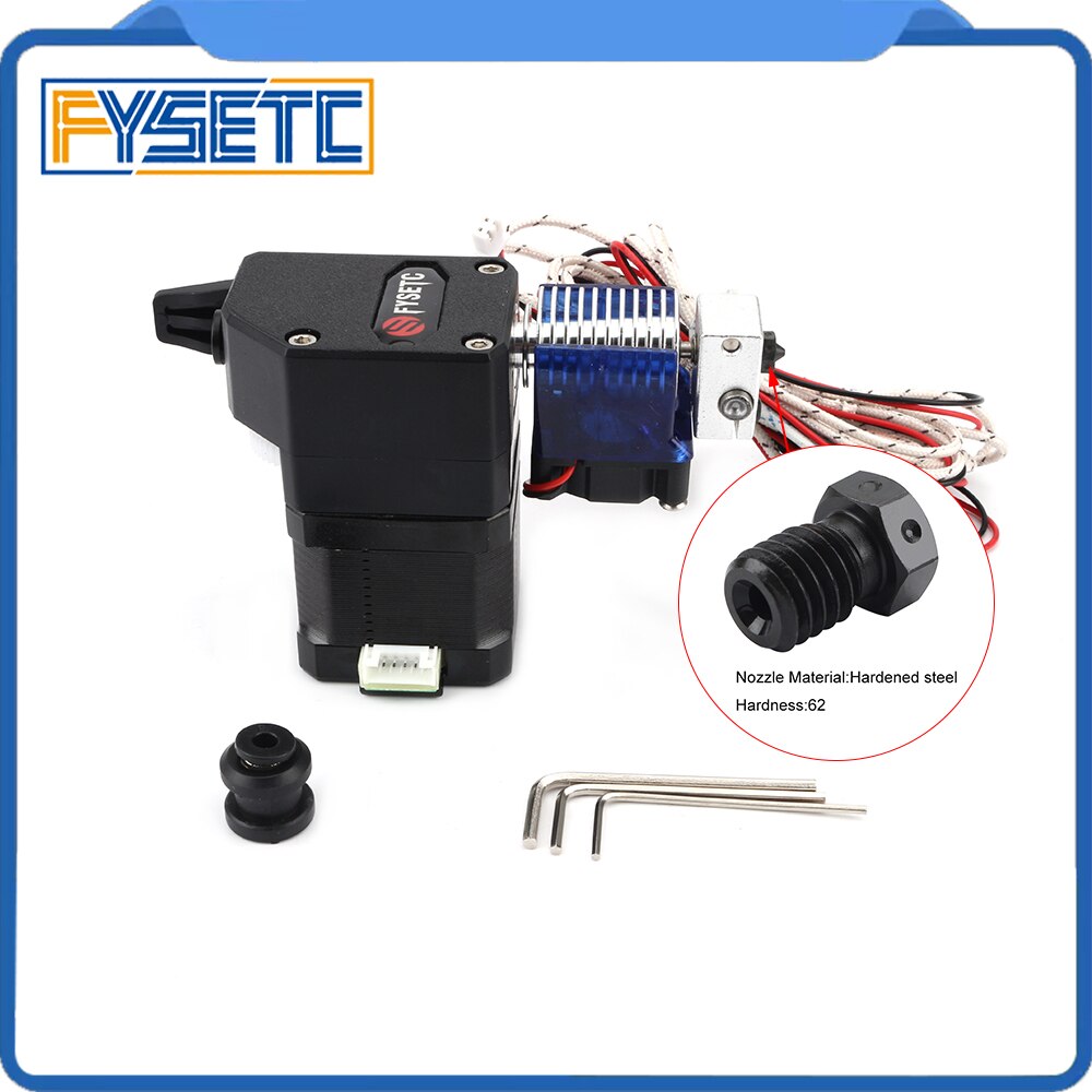 BMG Extruder v6 Hotend Dual Drive Extruder With PT100 Sensor Harden Nozzle For Wanhao D9 CR10 Ender 3 Anet E10
