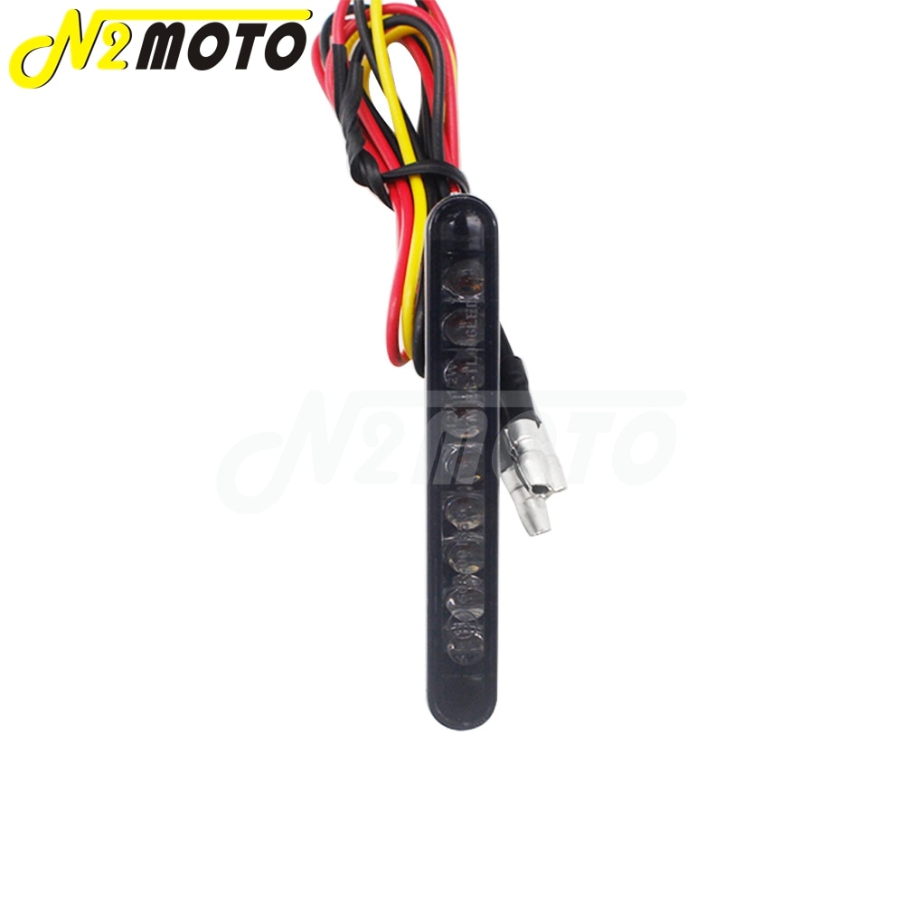 Luces LED traseras de 12V para motocicleta, 9 lámparas con luz de advertencia Universal para ATV Quads, Calle y Moto