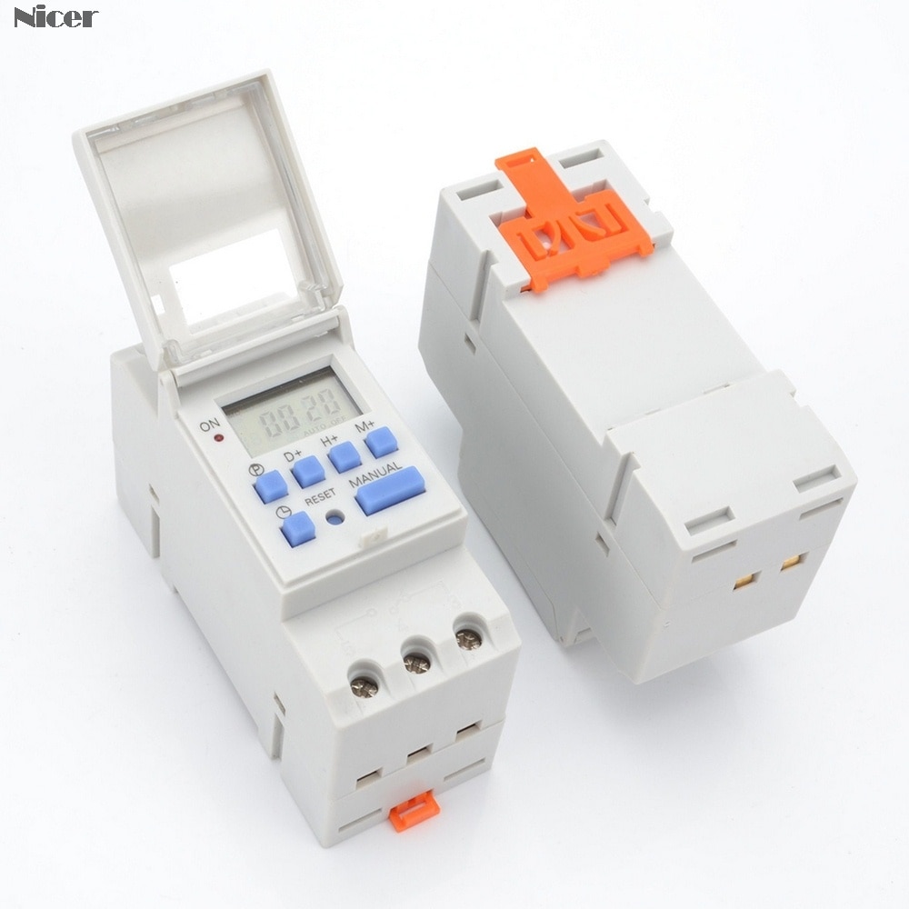 7 Days Programmable Digital Timer Switch Relay Control 220V 230V 6A 10A 16A 20A 25A 30A Electronic Weekly
