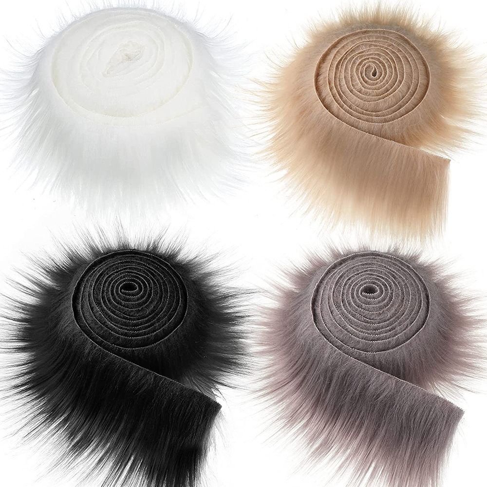 1.5m nastro in pelliccia sintetica nastro fai da te abbigliamento fatto a mano cucito soffice Trim rifilatura tessuto Costume da cucito peluche striscia di pelliccia regalo Home Deco