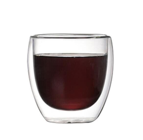 Hoge capaciteit dubbelwandige glazen bekers bier koffiebekers hittebestendige drinkbekers theemokken transparant drinkgerei: A 150ml