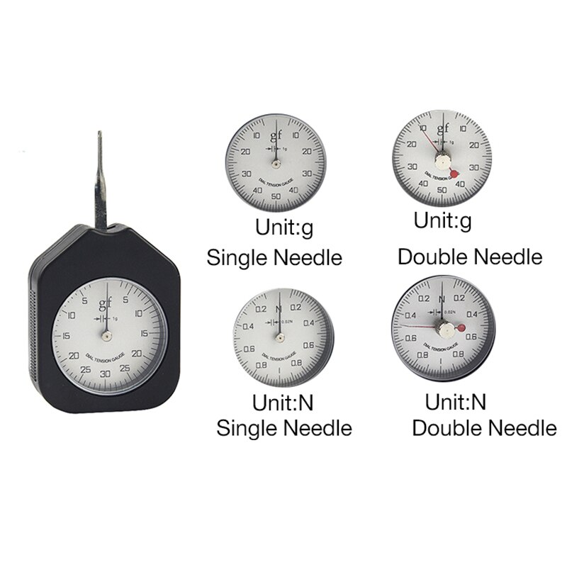 50g dial tensiometro Analog tension gauge Double pointers tensionmeter ATG-50-2