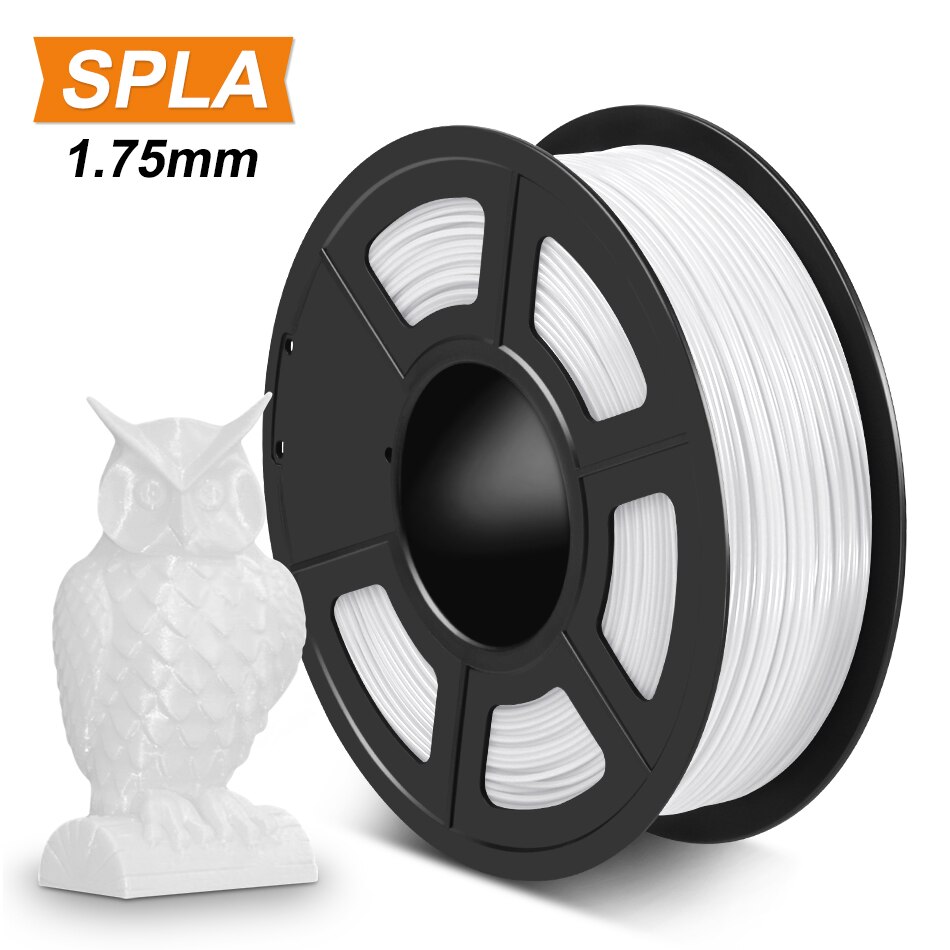 SUNLU 3D Printer Filament SPLA 1.75mm 1KG Colorful Plastic Printing Material 3 Colors White Black GREY: SPLA White
