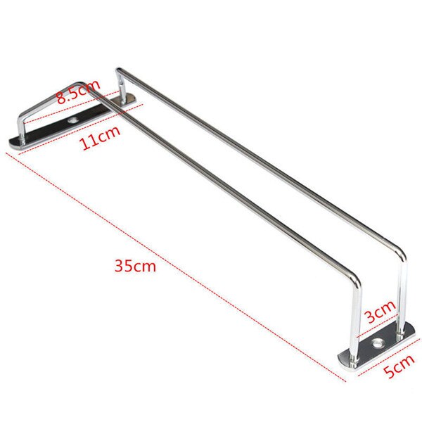 27/35/55cm Stainless Steel Wine Glass Rack Hanging Wine Rack Glass Holder Hanging Bar Hanger Shelf Wine Glass Goblet Cup Rack: Yellow