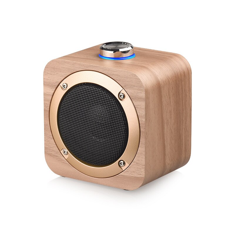 Holz bluetooth lautsprecher tragbare mini-high-power subwoofer: Light walnut