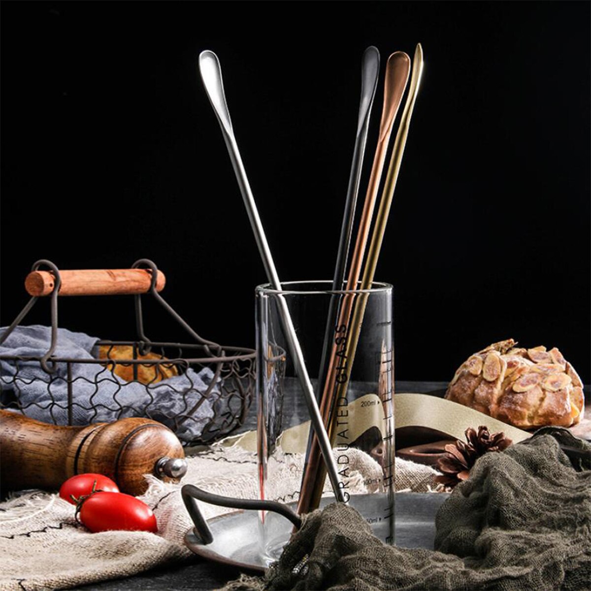 Cute Stainless Steel Long/Short Spoon Gourd Handle Coffee Small Stir Spoon Bar Lce Mix Convenience Honey Spoon