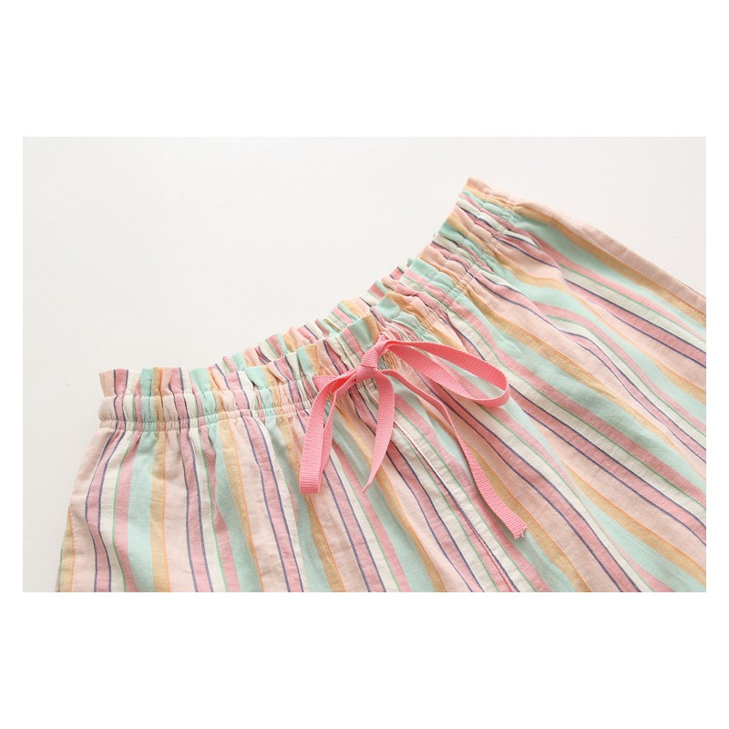 Summer 100% Cotton Sleep Pants Pyjama Trousers Women Casual Loosen Sleepwear Bottoms Lounge Wear Large sizeHome Pants