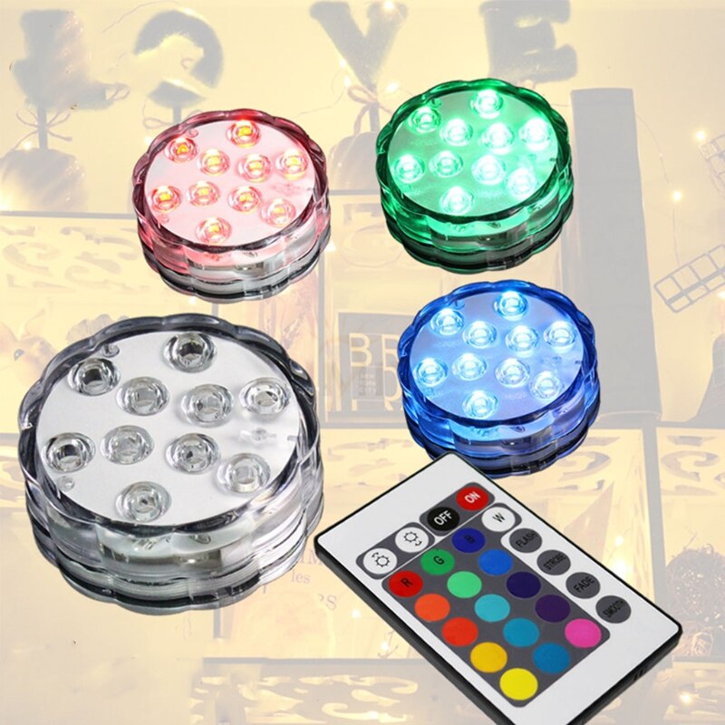 LED Remote Control Submersible Light Color Changing Waterproof Diving Lights