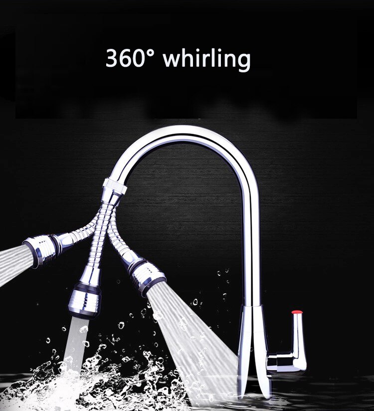 Bathroom Shower Water saver Kitchen faucet adapter Sink faucet Pieces for tap faucets Sink faucet 360 jointed Extension cable