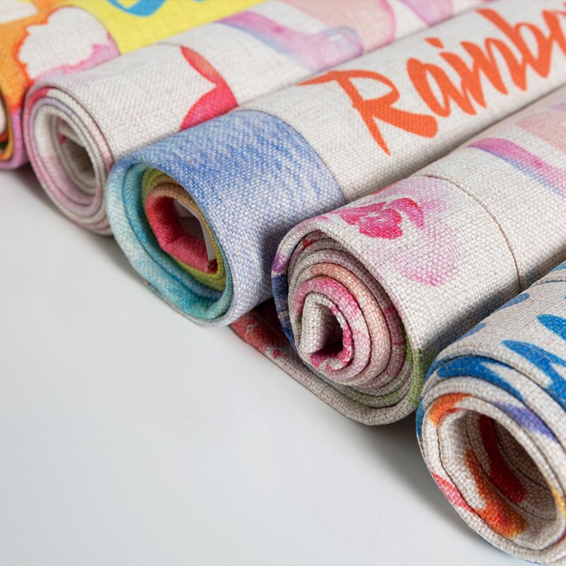 Nordic stijl Regenboog mooie Magnetron dust covers De oven shield Doek kunst Landelijke stijl met Winkel inhoud zak
