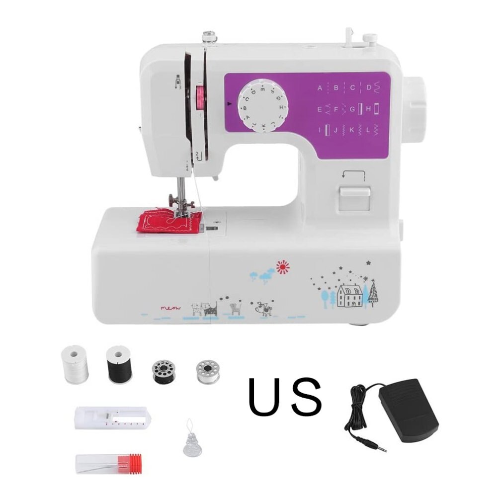 JG-1602 Household Multi-Function Sewing Machine Electric Micro-Sewing Machine Mini Sewing Machine Embroidery Letters: US