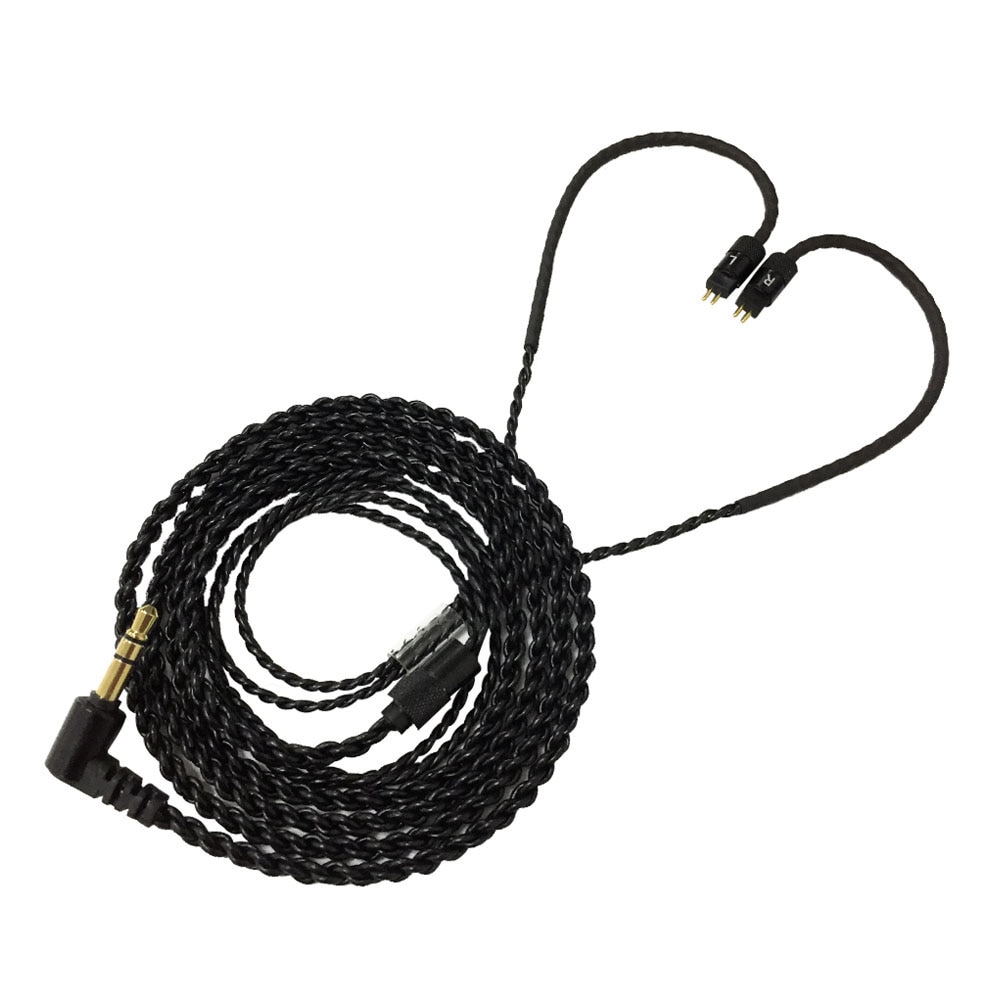 In-Ear Monitor Kabel Gevlochten Vervanging Oortelefoon Kabel Draad Iem Kabel 0.78 Mm 2 Pin Prong Connector