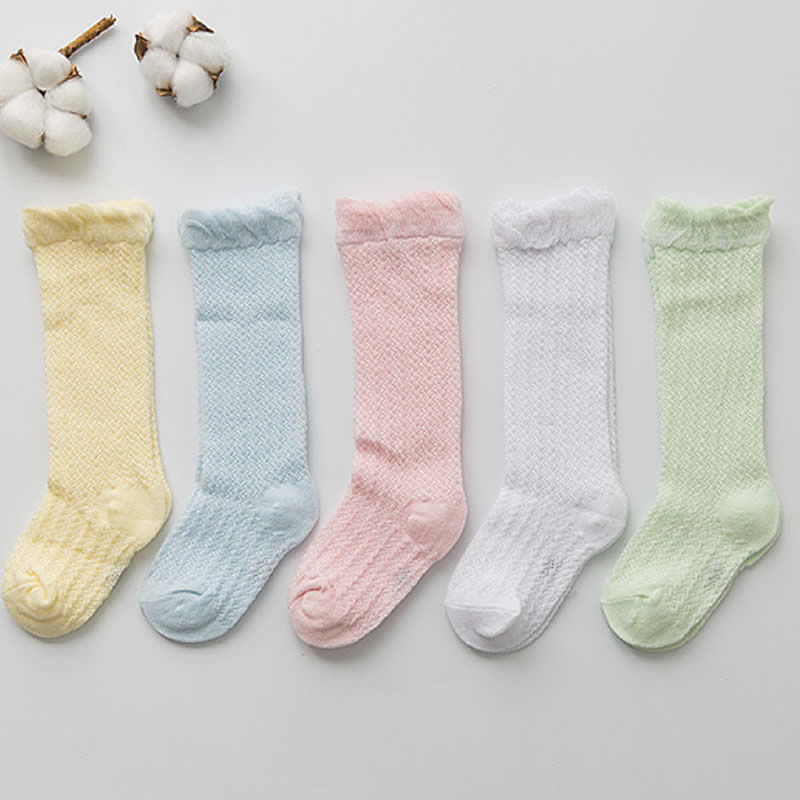 Summer Thin Over-the-knee Socks Anti-mosquito Socks Breathable Kneecap Babies' Children Cotton Socks General Socks Unisex Solid