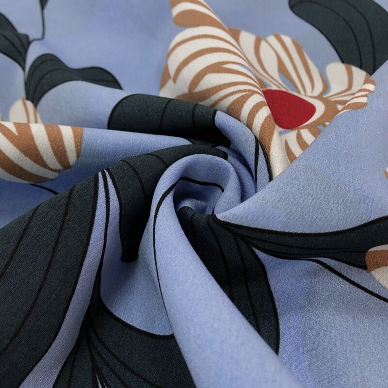 Size100cm*150cm Buulqo Meter Printed Chiffon Fabric Retro Sewing Upholstery Polyester Fabric For DIY Dress Skirt Material Fabric