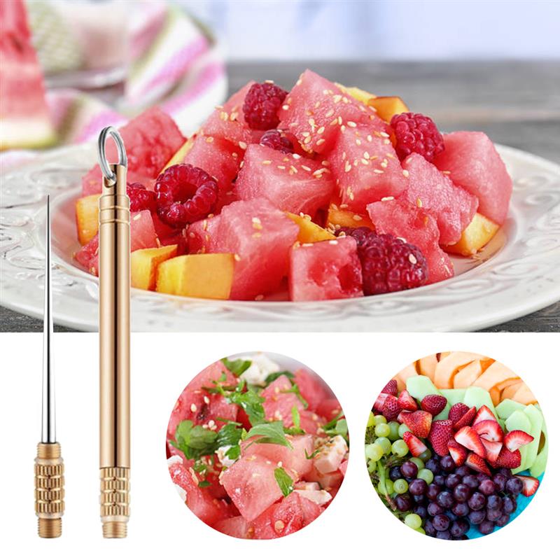 Titanium Toothpick Portable Brass Integrated Toothpicks Portable Fruit Pick Toothpicks Stronger Than Dental Floss
